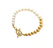 Pearl Sterling Silver Vintage Gold Bracelet SL0064