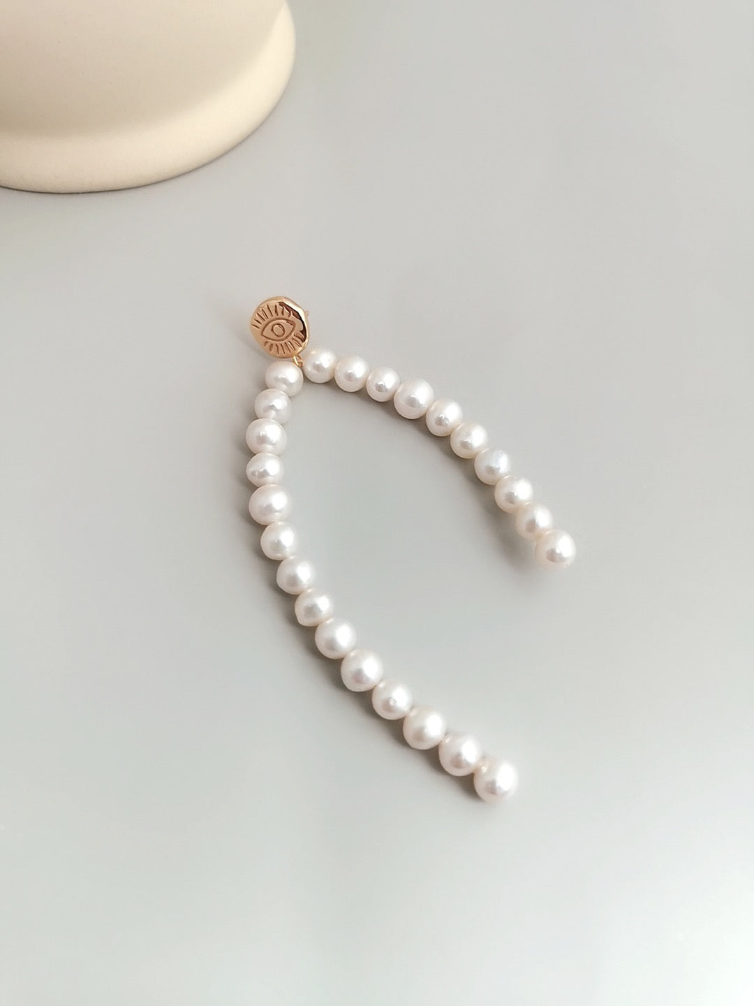 Long Natural Pearl Earrings (single) E0701