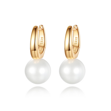 Simple Shell Pearls Earrings E0670