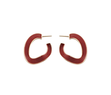 Red Oil-drop Glaze Earrings E0801