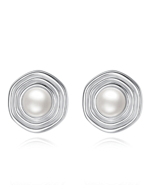 Disc Natural Pearl Earrings E0606