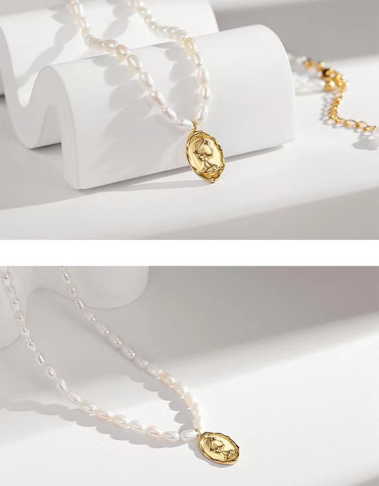 Freshwater Pearl Chain Necklace D0217