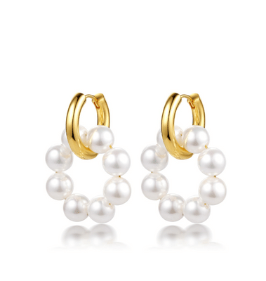 Garland Shell Pearls Earrings E0710