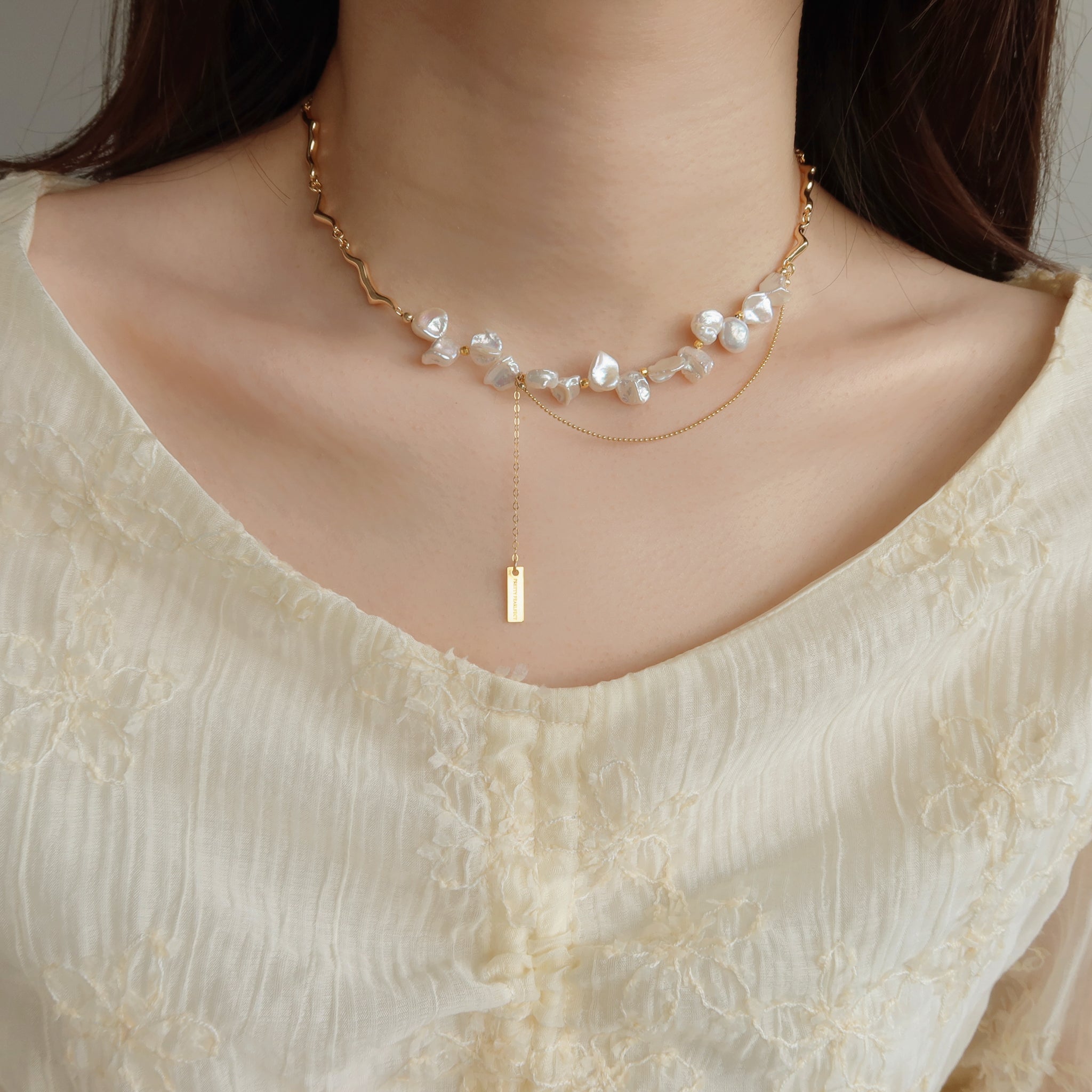 Dahlia Keshi Pearl Necklaces