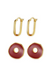 Red Oil-drop Glaze Earrings E0610