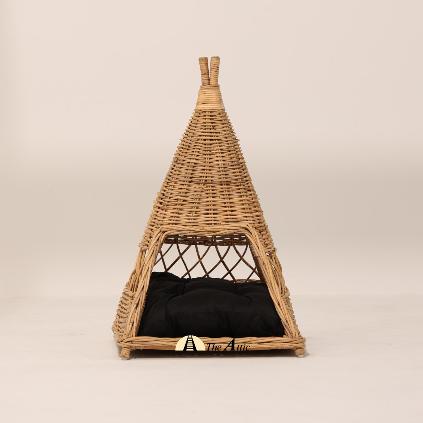 Tepee Rattan Pet Bed