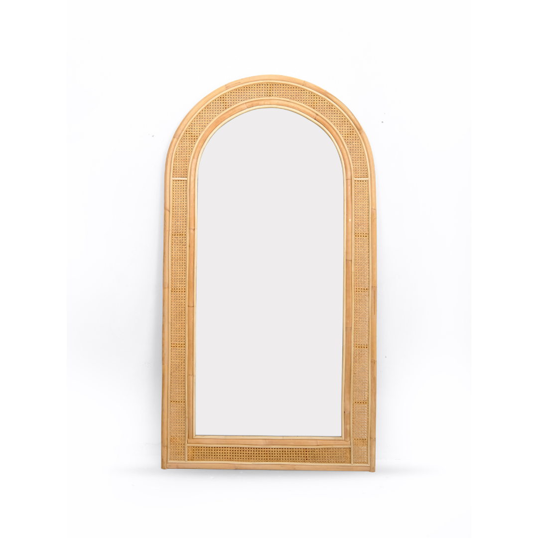 Natura Yerevan Rattan Floor Mirror