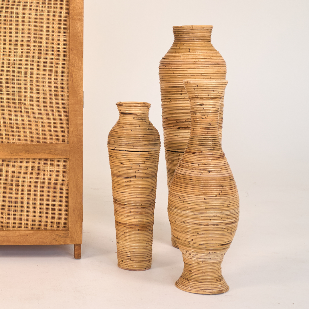 Natura Nova Decorative Rattan Vases